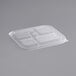 A white World Centric compostable lid with five compartments.