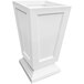 A white rectangular Mayne Aberdeen planter with a square base.