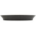 A black oval deli server with a short base.