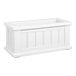 A white rectangular tub with a rectangular bottom.