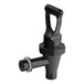 A black plastic replacement spigot with a curved neck and handle.