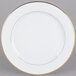 CAC GRY-21 Golden Royal 12" Bright White Round Porcelain Plate - 12/Case Main Thumbnail 2
