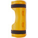 Yellow plastic rack protector for Sentry racks with black straps.