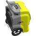 An AlorAir Storm Elite 125 yellow and grey commercial dehumidifier with wheels.
