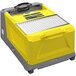 An AlorAir commercial grade dehumidifier in yellow and grey.