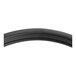 A black rubber gasket with a curved edge.