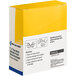 A white and yellow box of PhysiciansCare blue plastic adhesive strip bandages.