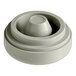 A grey plastic bowl with a round center and a lid on top.