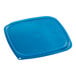 A blue plastic Cambro CamSquares container lid.