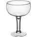 An Acopa clear glass margarita glass with a stem.