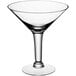 An Acopa Colossal martini glass with a clear stem and base.