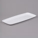 Sabert 2322 Mozaik 22" x 9" White Rectangular Polystyrene Platter / Catering Tray - 5/Pack Main Thumbnail 4