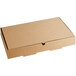 A brown corrugated catering box with a lid.