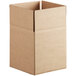 A close-up of a Lavex heavy-duty cardboard box with a cut out top.