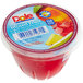 A close up of a Dole Mixed Fruit in Black Cherry Flavored Gel container.