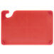 San Jamar CBG6938RD Saf-T-Grip® 9" x 6" x 3/8" Red Bar Size Cutting Board with Hook Main Thumbnail 1