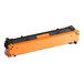 A Point Plus cyan remanufactured printer toner cartridge replacement for HP CF211A with black and orange packaging.