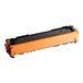 A black and yellow Point Plus remanufactured printer toner cartridge for HP W2020A.