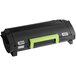 A Point Plus black Lexmark printer toner cartridge with green and black packaging.