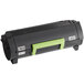 A Point Plus black and green Lexmark printer toner cartridge.