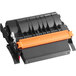 A black and orange Point Plus printer toner cartridge replacement for Lexmark printers.