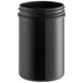 A 4 oz. black plastic jar with a black lid.