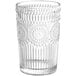 An Acopa Esme highball glass with a pattern on it.
