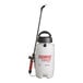 A white Chapin 2 gallon poly sprayer with a black handle and red text.