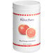 A white plastic container of Perfect Puree blood orange concentrate with a label.