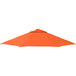 A melon sunbrella with an orange color on a white background.