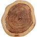 An Acopa round wood serving board with a live edge.