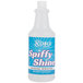 A bottle of Noble Chemical Spiffy Shine Ready-to-Use Metal Polish with a label.