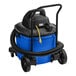 A blue and black Lavex Pro wet / dry vacuum cleaner with wheels.