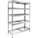 An AR Shelving galvanized boltless wire shelving unit with 5 shelves.