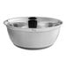 A Choice stainless steel mixing bowl with a black silicone bottom.