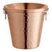 An Acopa copper wine tasting spittoon with silver handles.
