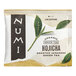 A package of Numi Organic Hojicha Tea Bags with a green leaf.