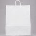 Duro Towner White Paper Shopping Bag with Handles 16" x 6" x 19"   - 200/Bundle Main Thumbnail 3