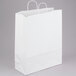 Duro Towner White Paper Shopping Bag with Handles 16" x 6" x 19"   - 200/Bundle Main Thumbnail 2