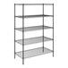A Steelton black wire shelving unit with 5 shelves.