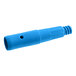 A blue plastic Lavex Click/Lock adapter cone.