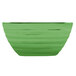 A green Vollrath double wall metal bowl.