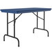Correll R-Series 24" x 48" Blue Plastic Folding Table Main Thumbnail 1