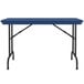 Correll R-Series 24" x 48" Blue Plastic Folding Table Main Thumbnail 2