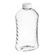 A clear plastic Ribbed Hourglass honey bottle with a white flip top lid.