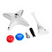 A T&S Vandal-Resistant Faucet Handle Kit with a silver star and screws.