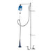 A T&S wall mount pre-rinse unit with a hose and vacuum breaker.