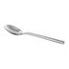 An Acopa Phoenix stainless steel bouillon spoon with a long, silver handle.