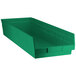 A green plastic Regency shelf bin.