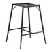 A black metal Lancaster Table & Seating bar height table base with a square frame and legs.